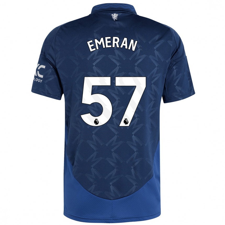 Kids Football Noam Emeran #57 Indigo Away Jersey 2024/25 T-Shirt Australia