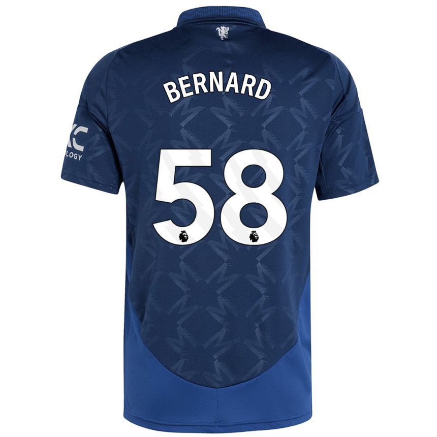 Kids Football Bernard #58 Indigo Away Jersey 2024/25 T-Shirt Australia