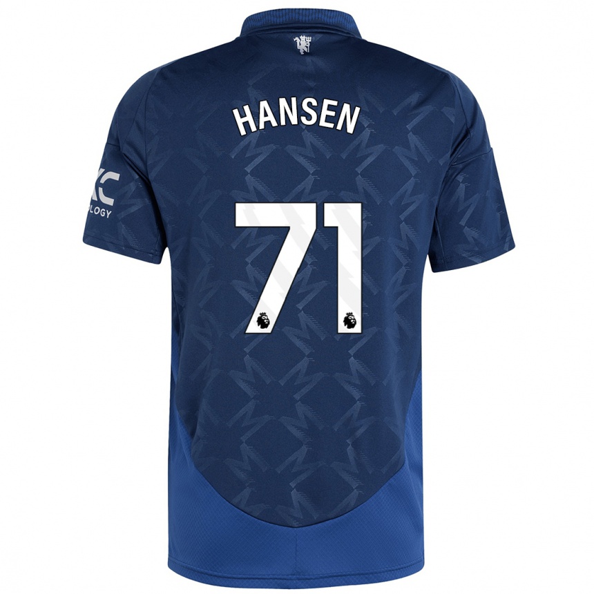 Kids Football Isak Hansen-Aaroen #71 Indigo Away Jersey 2024/25 T-Shirt Australia