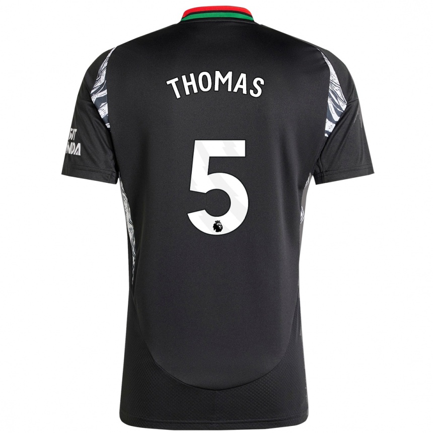 Kids Football Thomas Partey #5 Black Away Jersey 2024/25 T-Shirt Australia