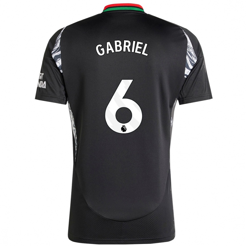 Kids Football Gabriel Magalhaes #6 Black Away Jersey 2024/25 T-Shirt Australia