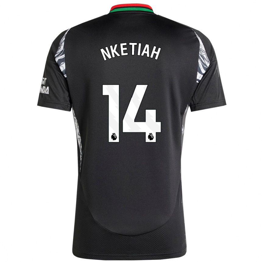 Kids Football Eddie Nketiah #14 Black Away Jersey 2024/25 T-Shirt Australia