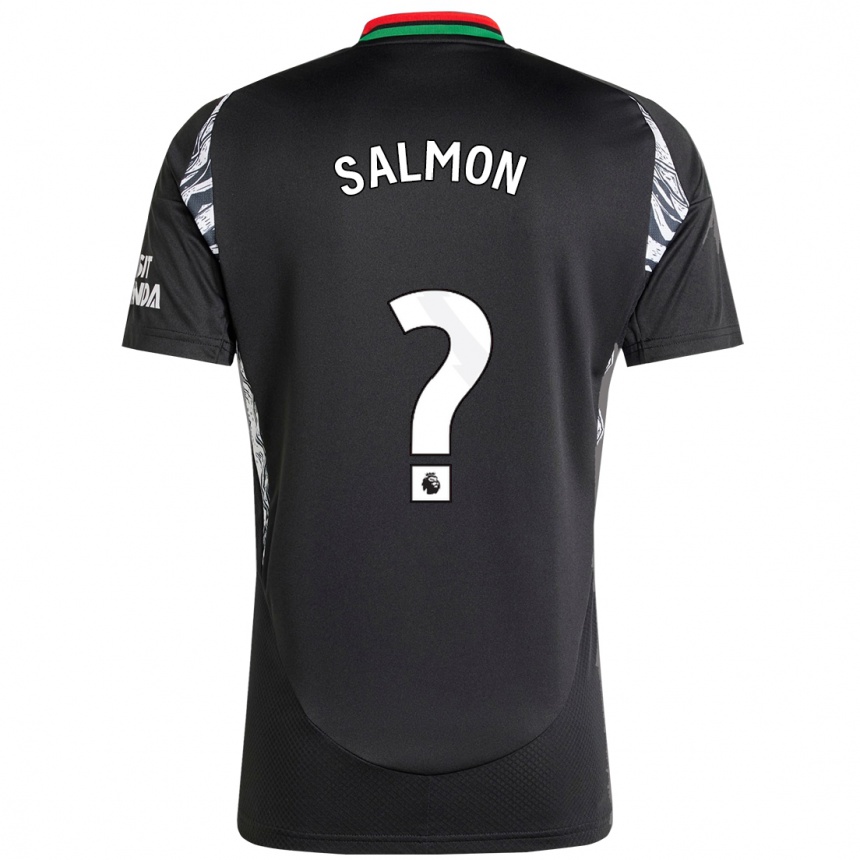 Kids Football Marli Salmon #0 Black Away Jersey 2024/25 T-Shirt Australia