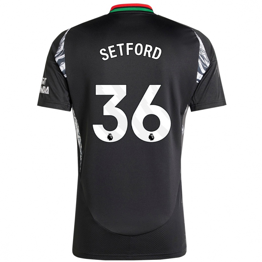 Kids Football Tommy Setford #36 Black Away Jersey 2024/25 T-Shirt Australia