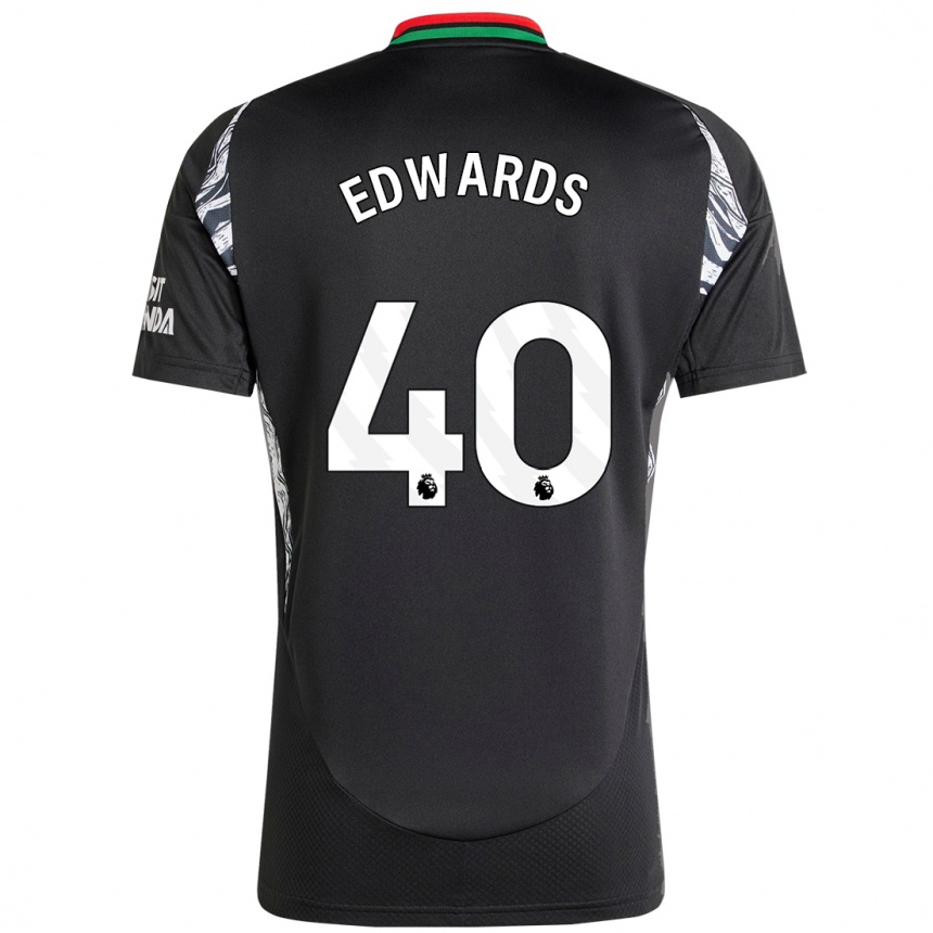 Kids Football Khayon Edwards #40 Black Away Jersey 2024/25 T-Shirt Australia