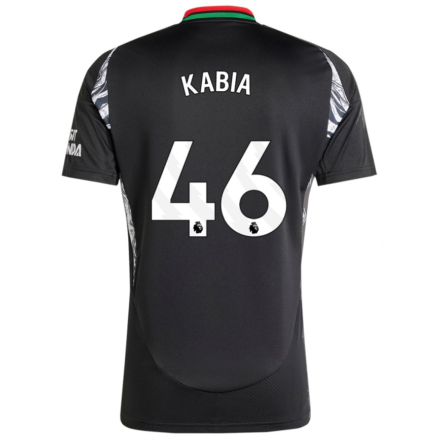 Kids Football Ismeal Kabia #46 Black Away Jersey 2024/25 T-Shirt Australia