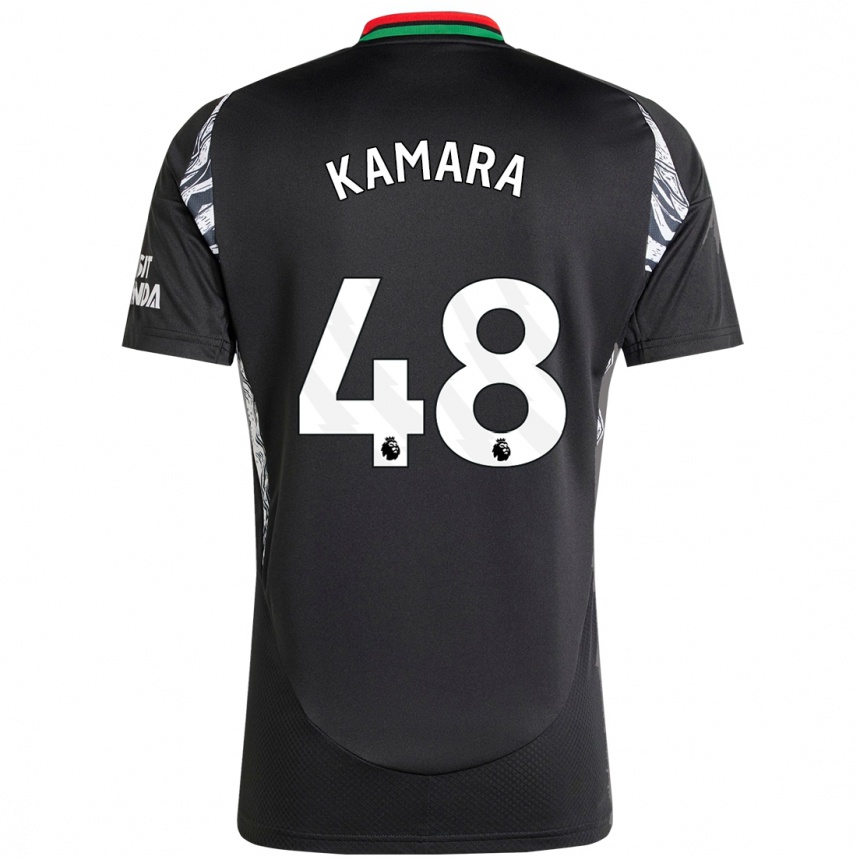 Kids Football Osman Kamara #48 Black Away Jersey 2024/25 T-Shirt Australia