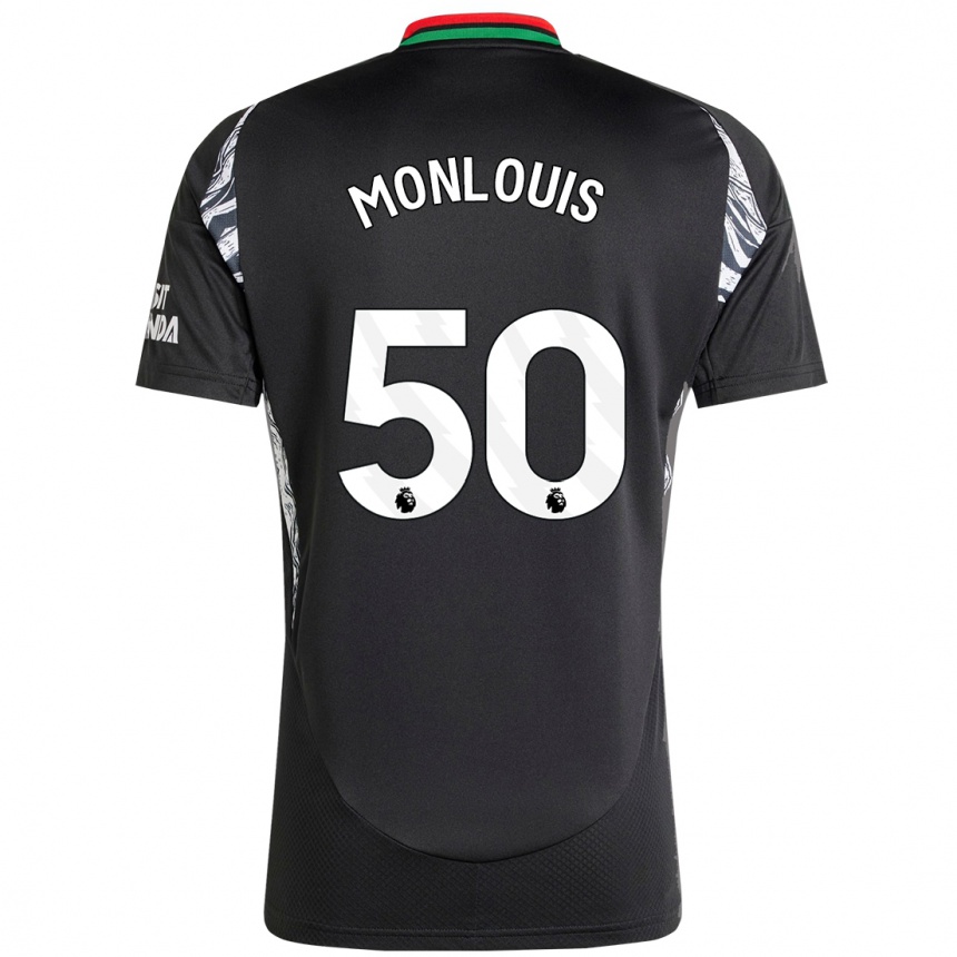 Kids Football Zane Monlouis #50 Black Away Jersey 2024/25 T-Shirt Australia