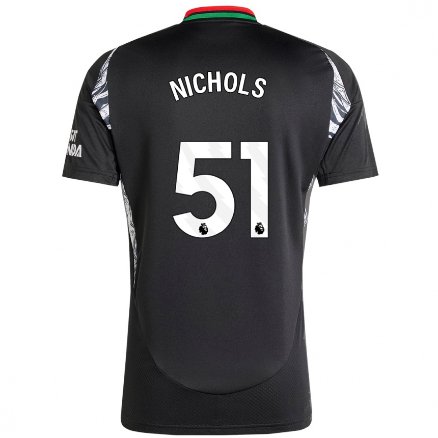 Kids Football Josh Nichols #51 Black Away Jersey 2024/25 T-Shirt Australia