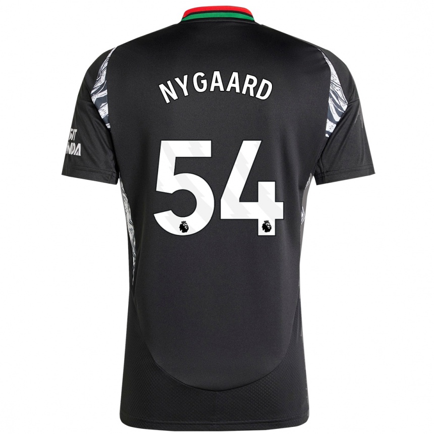 Kids Football Lucas Nygaard #54 Black Away Jersey 2024/25 T-Shirt Australia