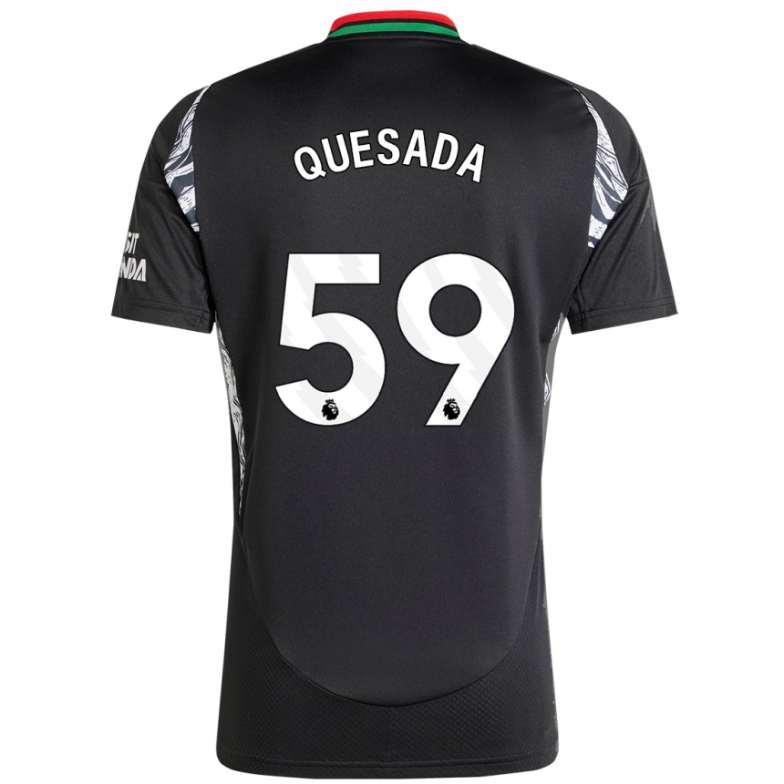 Kids Football Elián Quesada #59 Black Away Jersey 2024/25 T-Shirt Australia