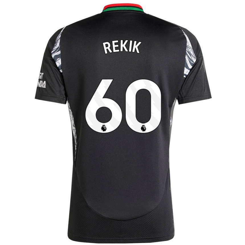 Kids Football Omar Rekik #60 Black Away Jersey 2024/25 T-Shirt Australia