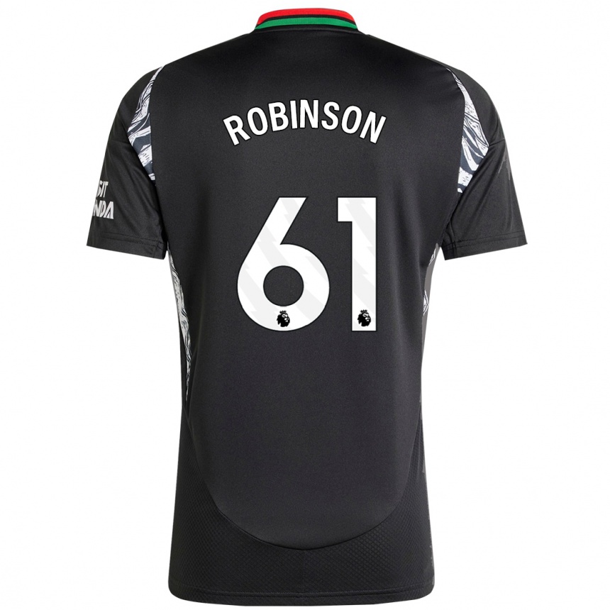 Kids Football Josh Robinson #61 Black Away Jersey 2024/25 T-Shirt Australia