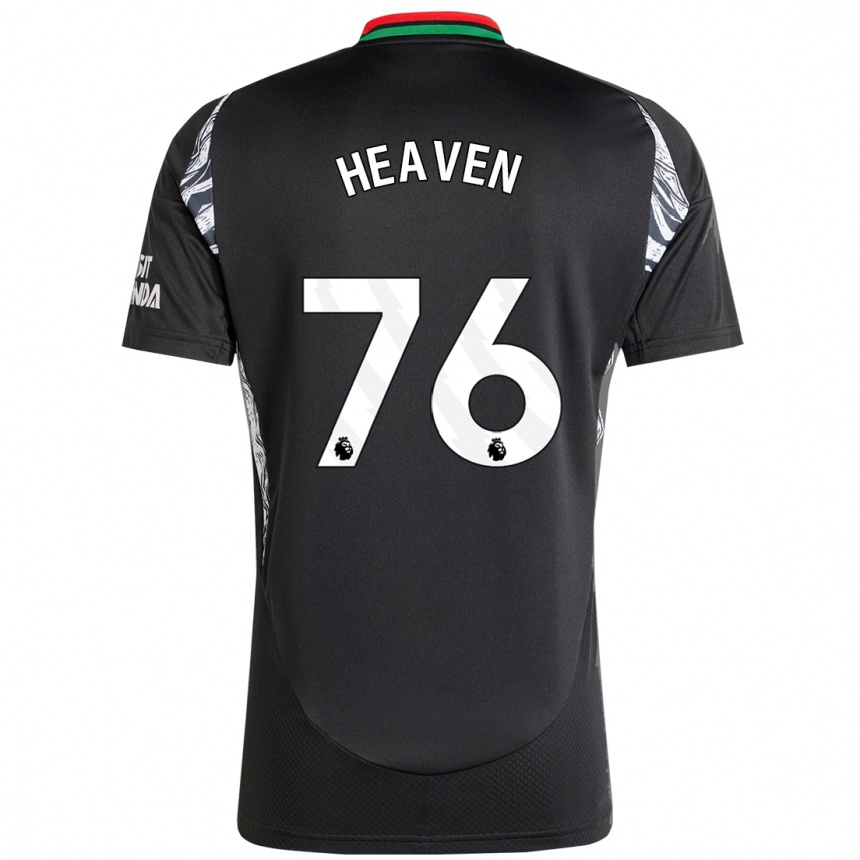 Kids Football Ayden Heaven #76 Black Away Jersey 2024/25 T-Shirt Australia