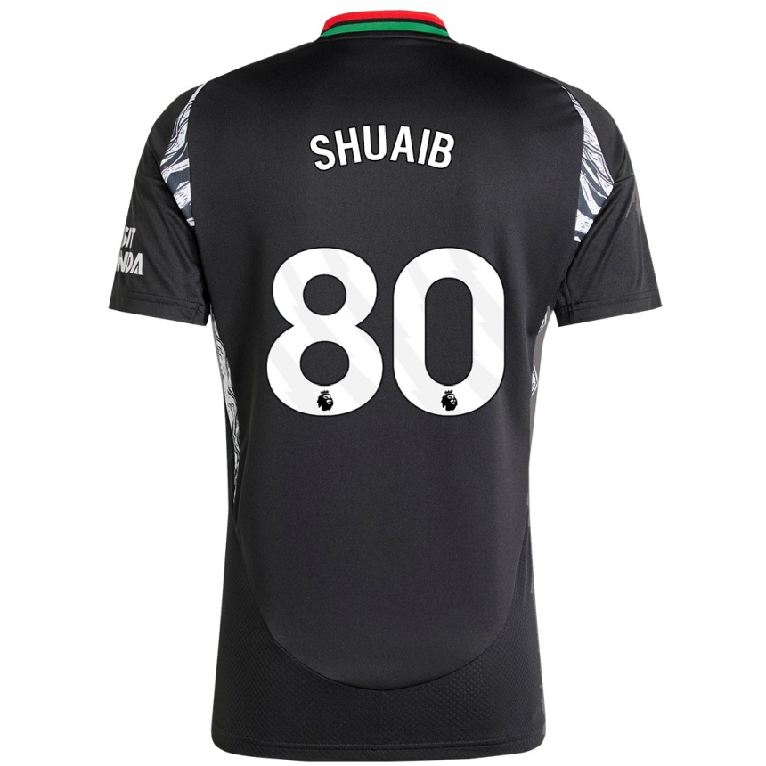 Kids Football Zac Shuaib #80 Black Away Jersey 2024/25 T-Shirt Australia