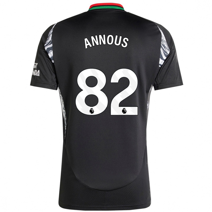 Kids Football Andre Annous #82 Black Away Jersey 2024/25 T-Shirt Australia