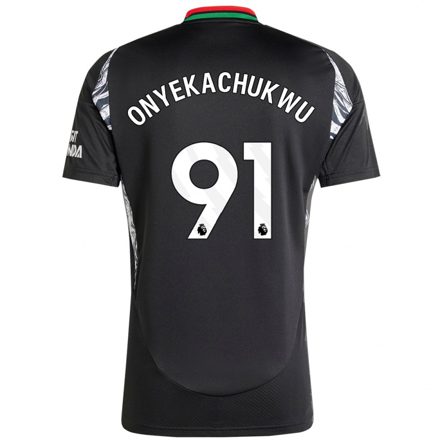 Kids Football Samuel Onyekachukwu #91 Black Away Jersey 2024/25 T-Shirt Australia