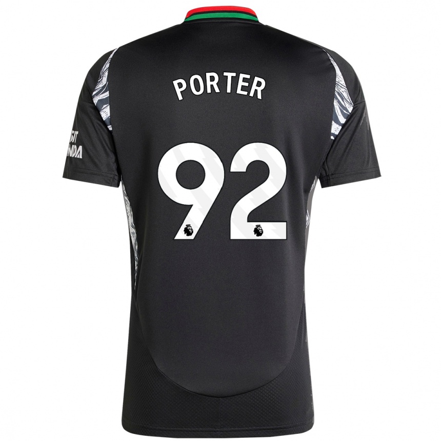 Kids Football Jack Porter #92 Black Away Jersey 2024/25 T-Shirt Australia