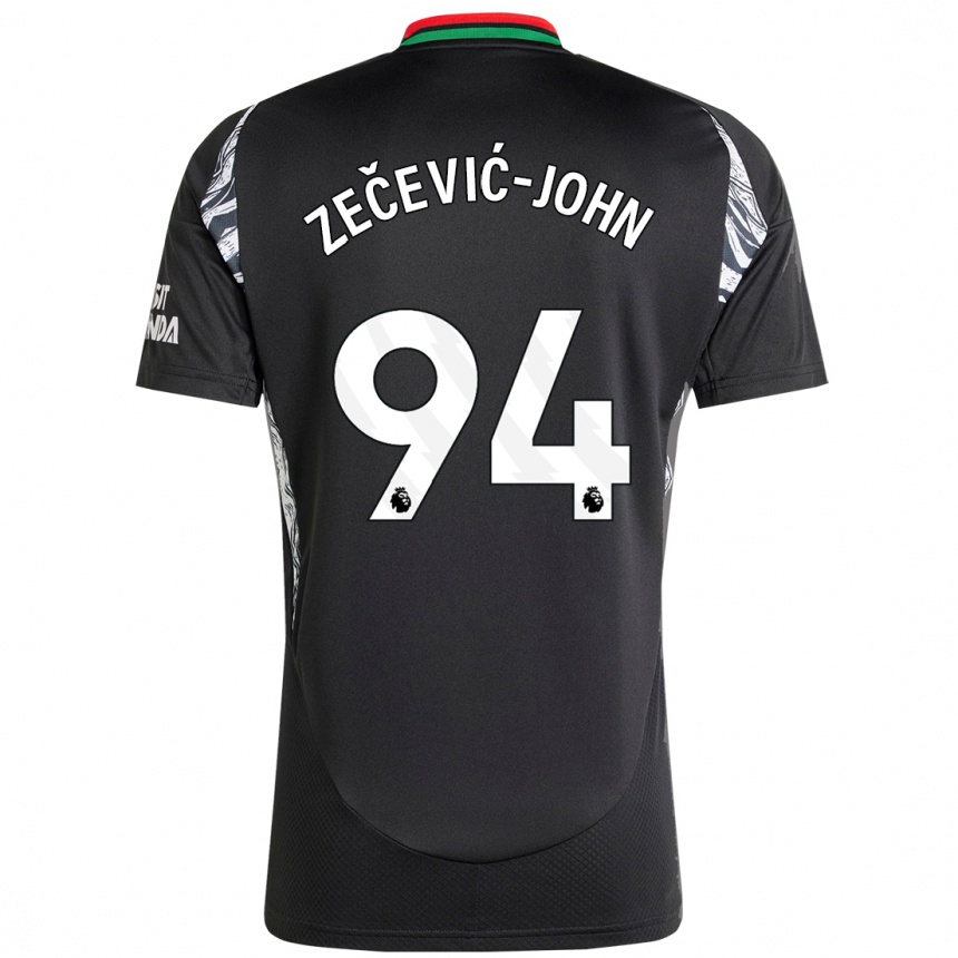 Kids Football Louis Zečević-John #94 Black Away Jersey 2024/25 T-Shirt Australia