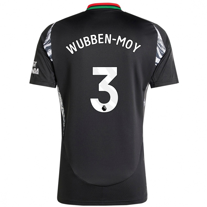 Kids Football Lotte Wubben-Moy #3 Black Away Jersey 2024/25 T-Shirt Australia