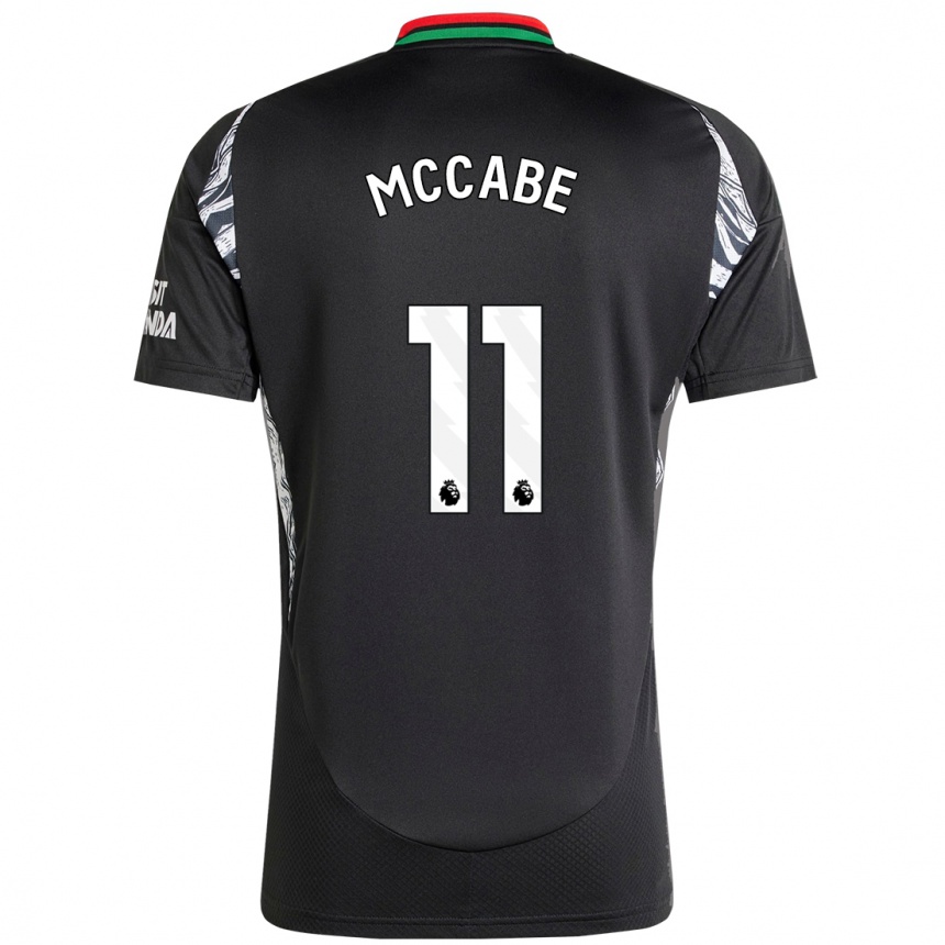 Kids Football Katie Mccabe #11 Black Away Jersey 2024/25 T-Shirt Australia