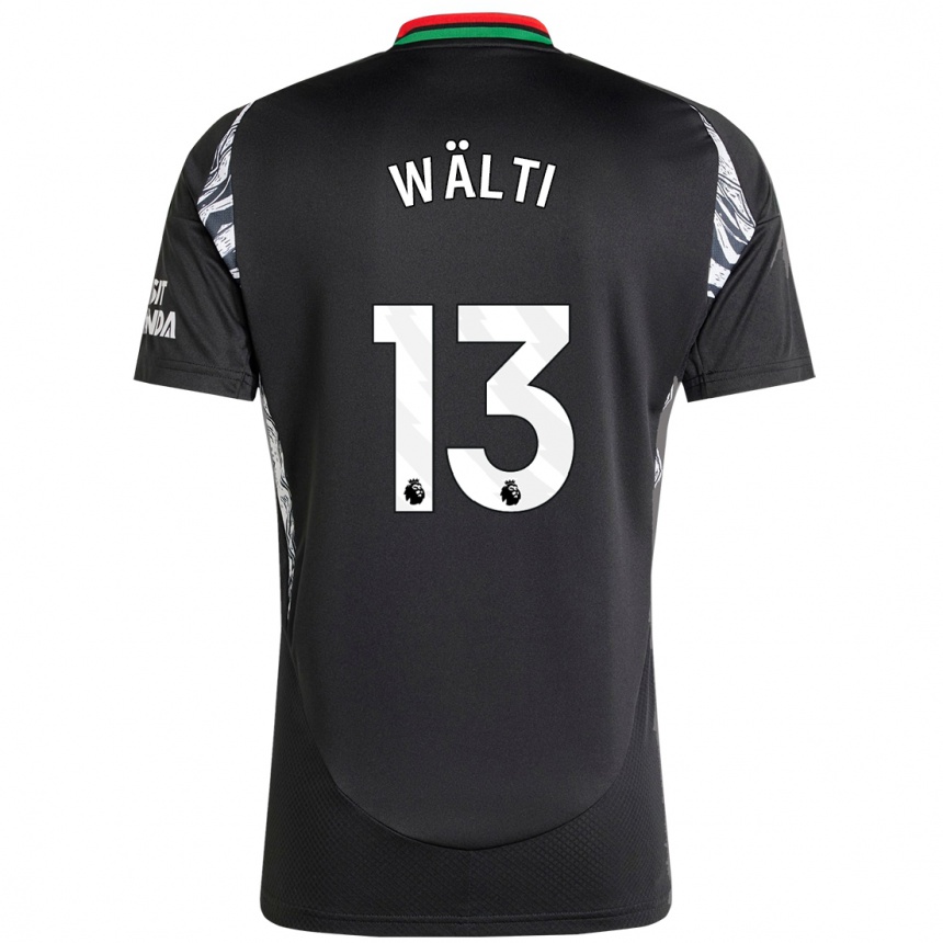 Kids Football Lia Wälti #13 Black Away Jersey 2024/25 T-Shirt Australia