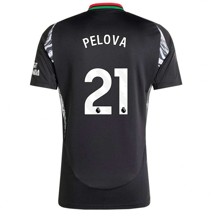 Kids Football Victoria Pelova #21 Black Away Jersey 2024/25 T-Shirt Australia