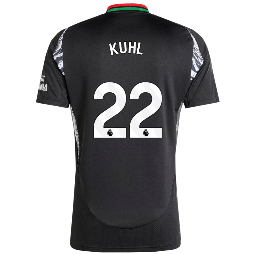 Kids Football Kathrine Møller Kühl #22 Black Away Jersey 2024/25 T-Shirt Australia