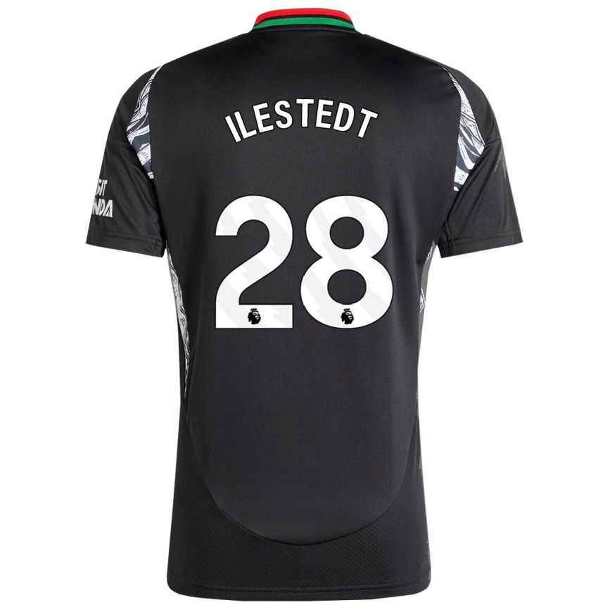 Kids Football Amanda Ilestedt #28 Black Away Jersey 2024/25 T-Shirt Australia