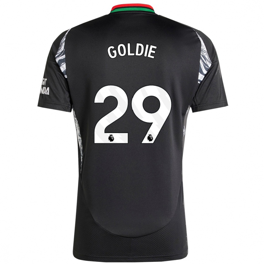 Kids Football Teyah Goldie #29 Black Away Jersey 2024/25 T-Shirt Australia