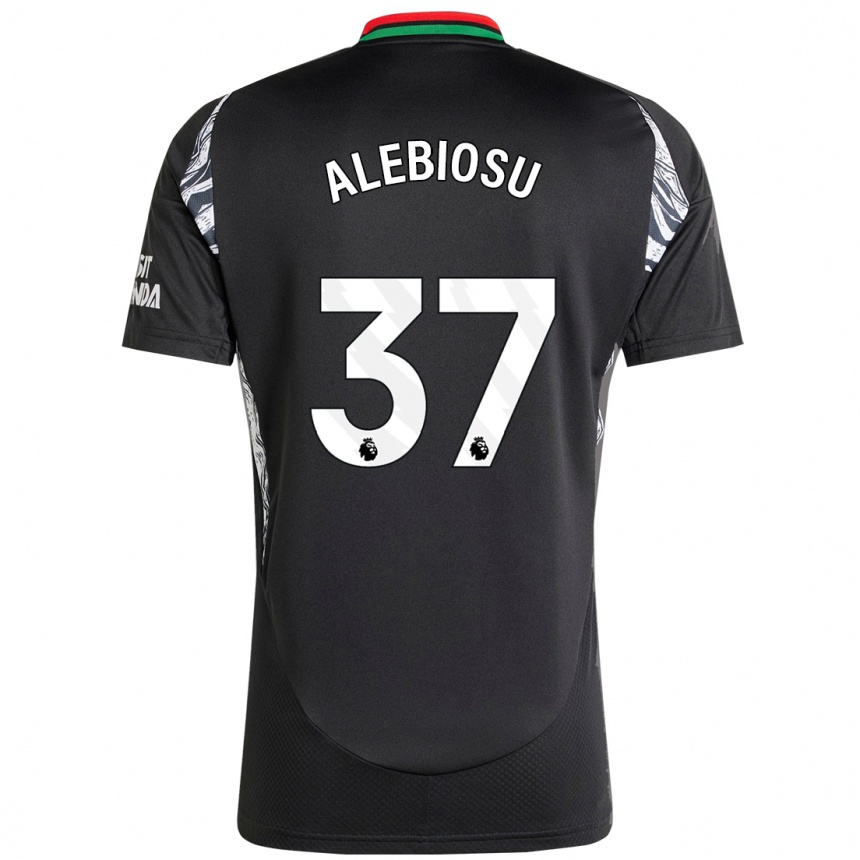 Kids Football Ryan Alebiosu #37 Black Away Jersey 2024/25 T-Shirt Australia