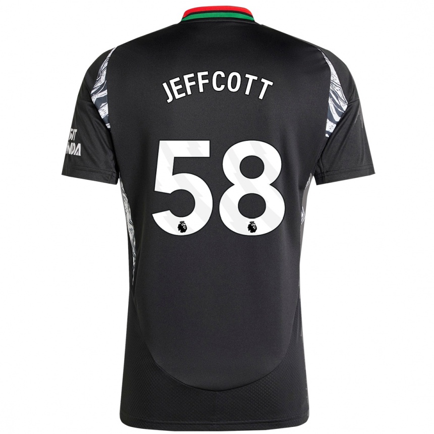 Kids Football Henry Jeffcott #58 Black Away Jersey 2024/25 T-Shirt Australia