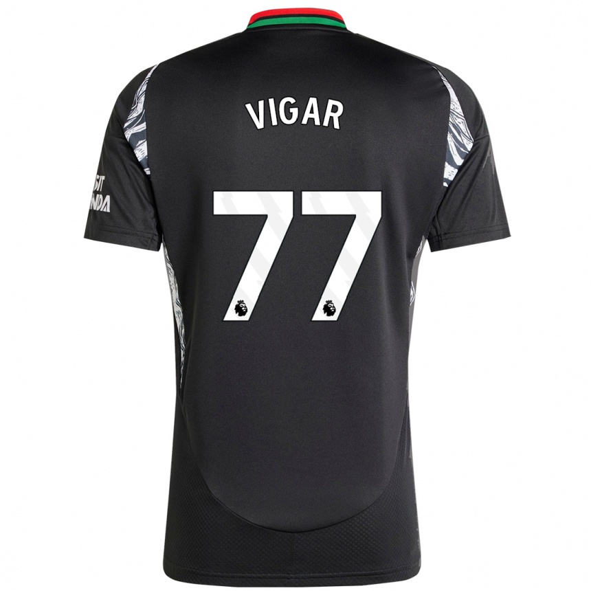 Kids Football Billy Vigar #77 Black Away Jersey 2024/25 T-Shirt Australia