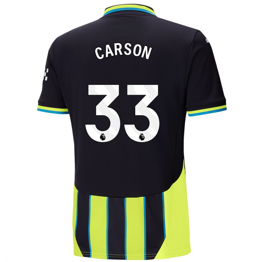 Kids Football Scott Carson #33 Blue Yellow Away Jersey 2024/25 T-Shirt Australia