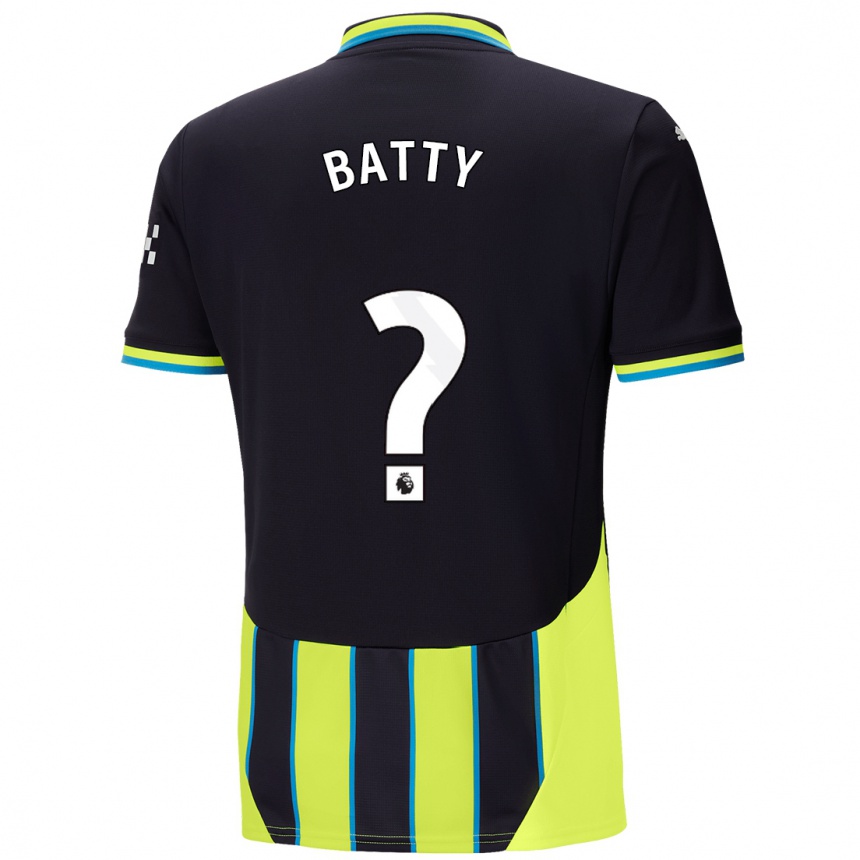 Kids Football Daniel Batty #0 Blue Yellow Away Jersey 2024/25 T-Shirt Australia