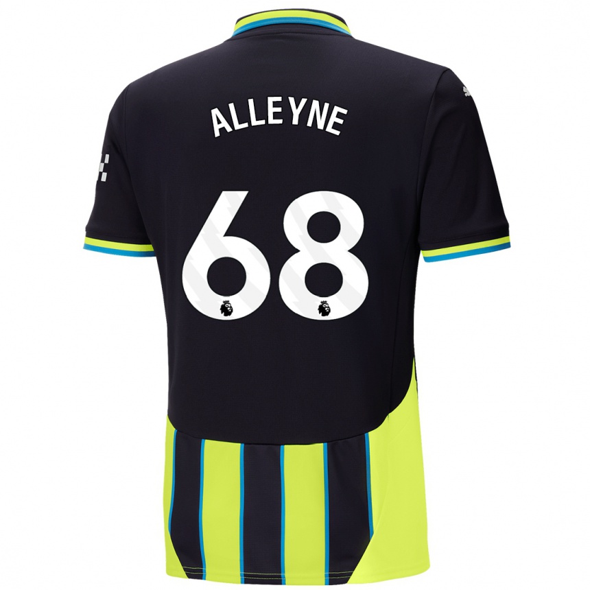 Kids Football Max Alleyne #68 Blue Yellow Away Jersey 2024/25 T-Shirt Australia