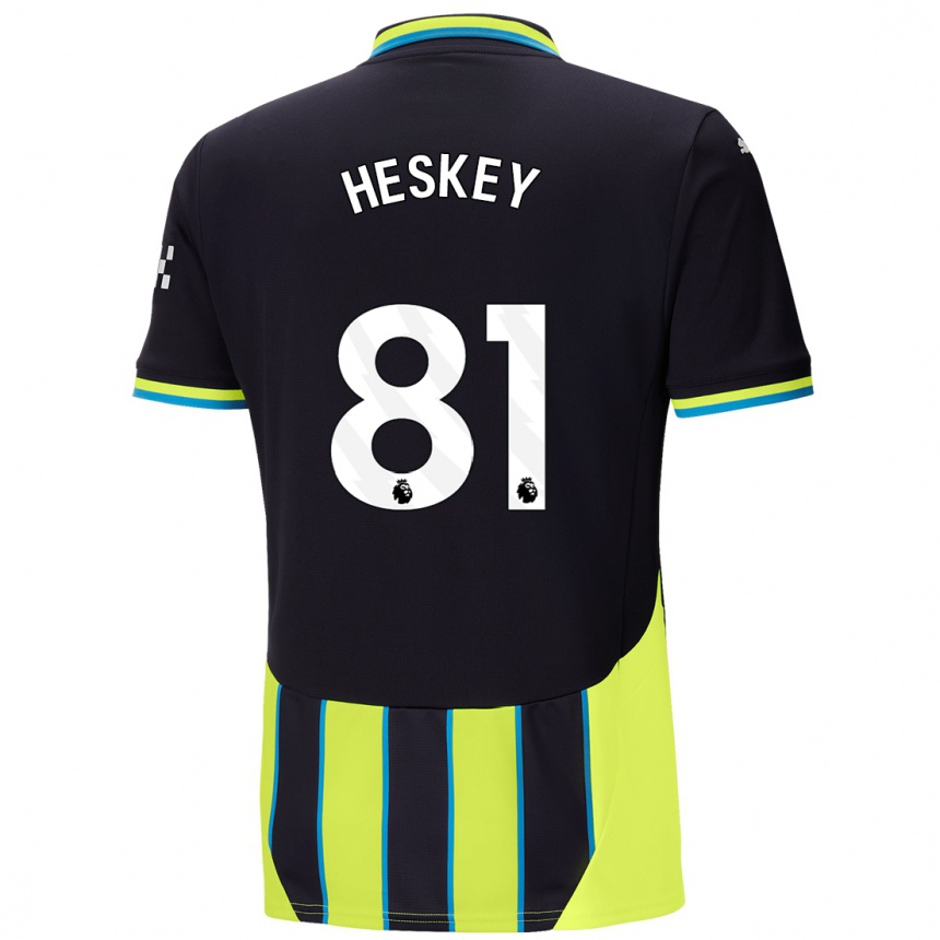 Kids Football Jaden Heskey #81 Blue Yellow Away Jersey 2024/25 T-Shirt Australia