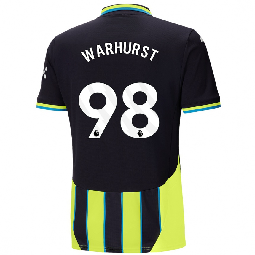 Kids Football Matthew Warhurst #98 Blue Yellow Away Jersey 2024/25 T-Shirt Australia