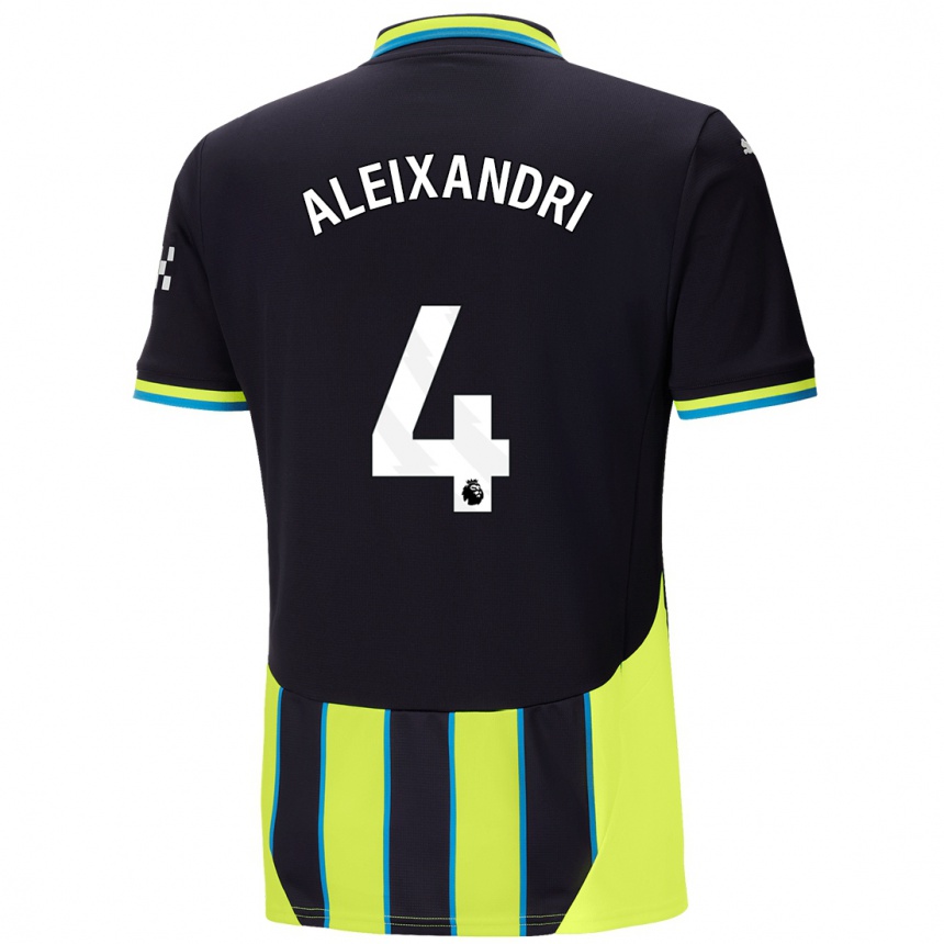 Kids Football Laia Aleixandri #4 Blue Yellow Away Jersey 2024/25 T-Shirt Australia