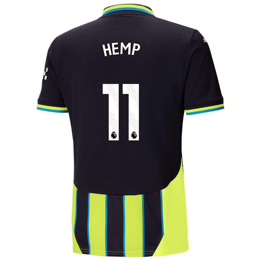 Kids Football Lauren Hemp #11 Blue Yellow Away Jersey 2024/25 T-Shirt Australia