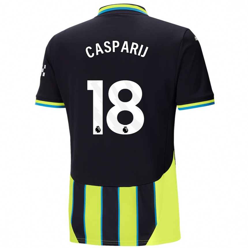 Kids Football Kerstin Casparij #18 Blue Yellow Away Jersey 2024/25 T-Shirt Australia