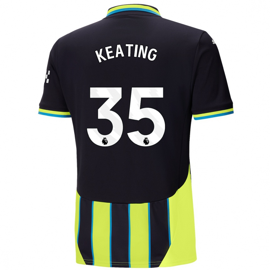 Kids Football Khiara Keating #35 Blue Yellow Away Jersey 2024/25 T-Shirt Australia