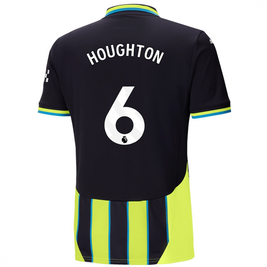 Kids Football Steph Houghton #6 Blue Yellow Away Jersey 2024/25 T-Shirt Australia