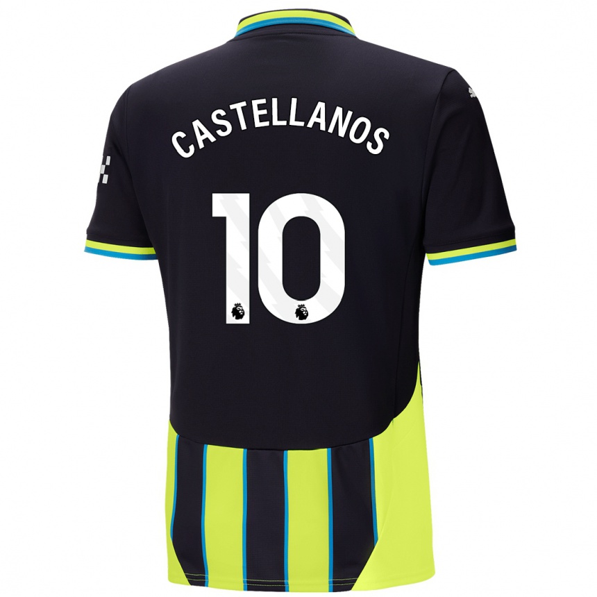 Kids Football Deyna Castellanos #10 Blue Yellow Away Jersey 2024/25 T-Shirt Australia