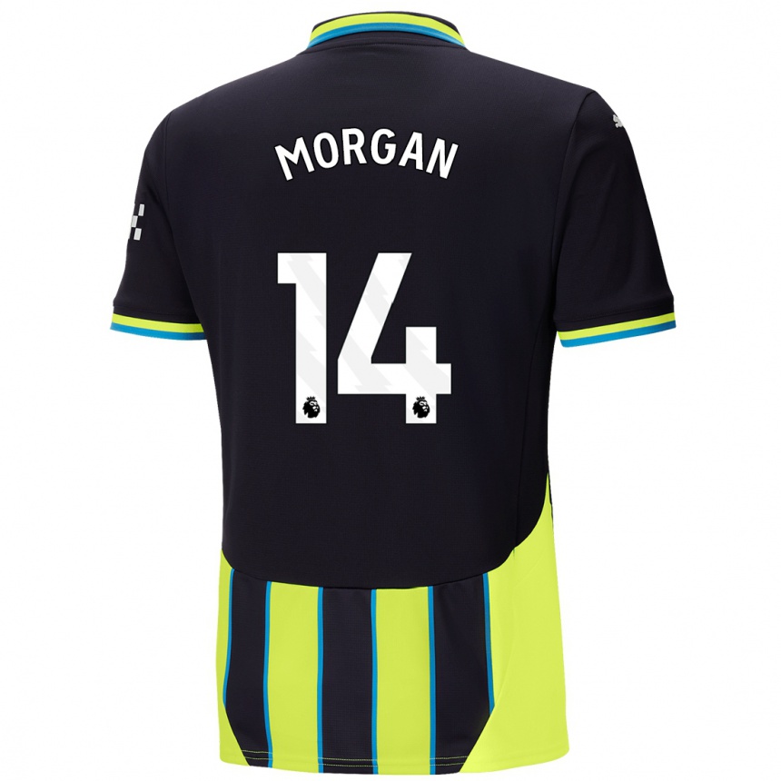 Kids Football Esme Morgan #14 Blue Yellow Away Jersey 2024/25 T-Shirt Australia