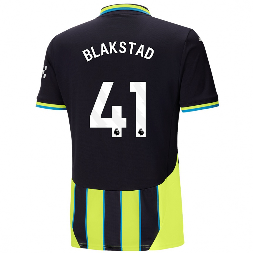 Kids Football Julie Blakstad #41 Blue Yellow Away Jersey 2024/25 T-Shirt Australia