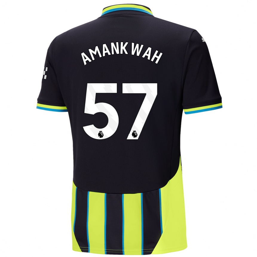 Kids Football Yeboah Amankwah #57 Blue Yellow Away Jersey 2024/25 T-Shirt Australia