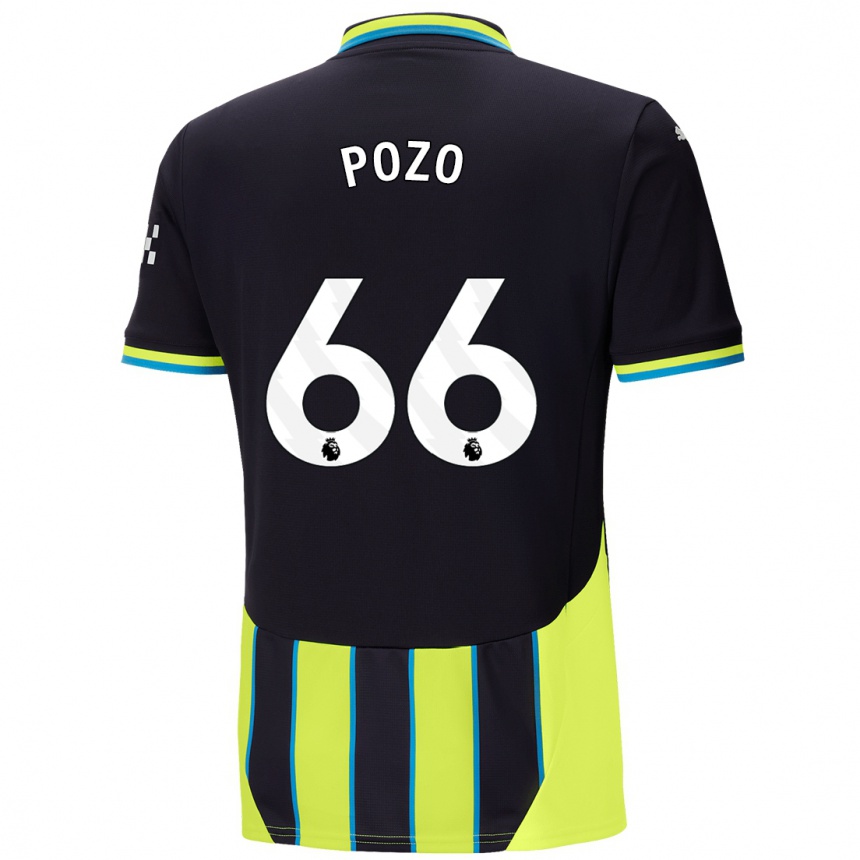 Kids Football Iker Pozo #66 Blue Yellow Away Jersey 2024/25 T-Shirt Australia