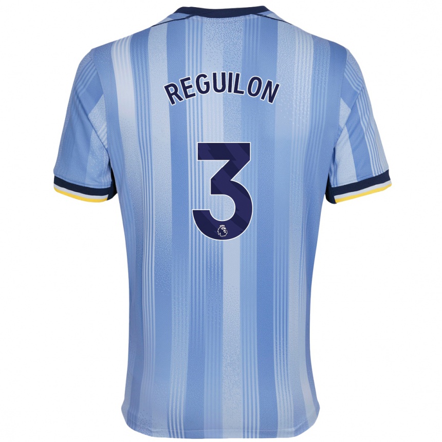 Kids Football Sergio Reguilon #3 Light Blue Away Jersey 2024/25 T-Shirt Australia