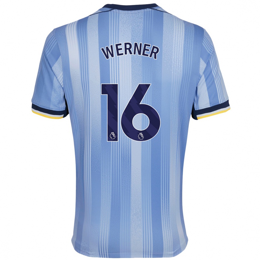 Kids Football Timo Werner #16 Light Blue Away Jersey 2024/25 T-Shirt Australia